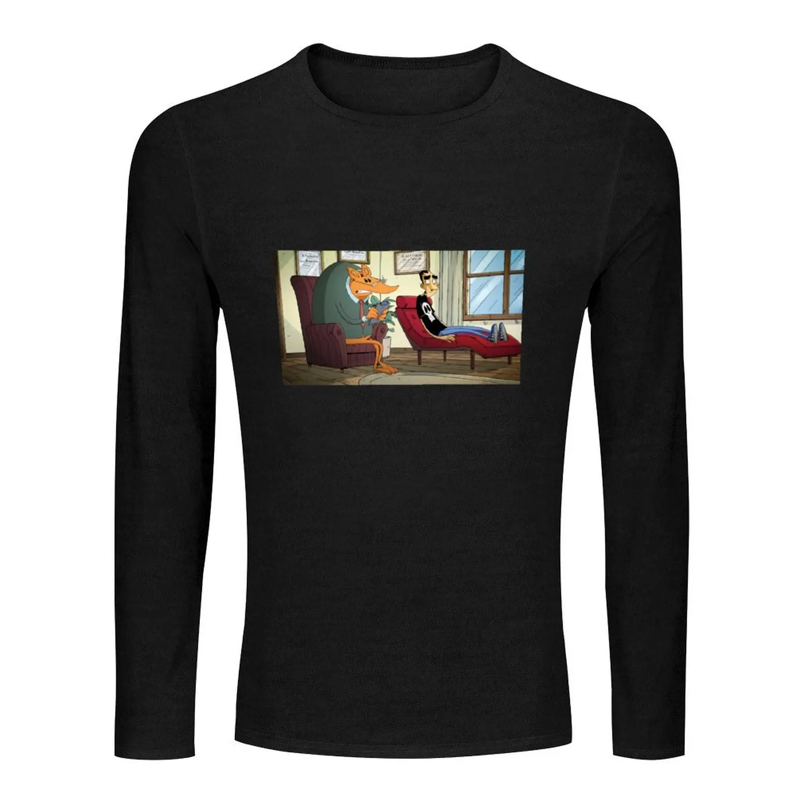 Zeroocalcare длинная футболка винтажная толстовка черная топы больших размеров