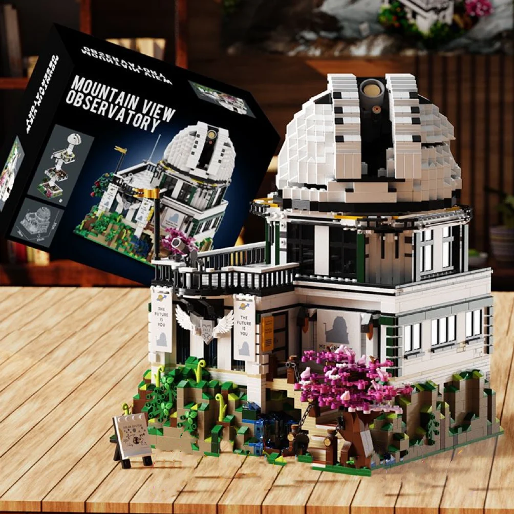 

Модель Bricklink Street View, обсерватория гор, строительные блоки, сборка дома, городская модель, игрушки для детей, рождественские подарки