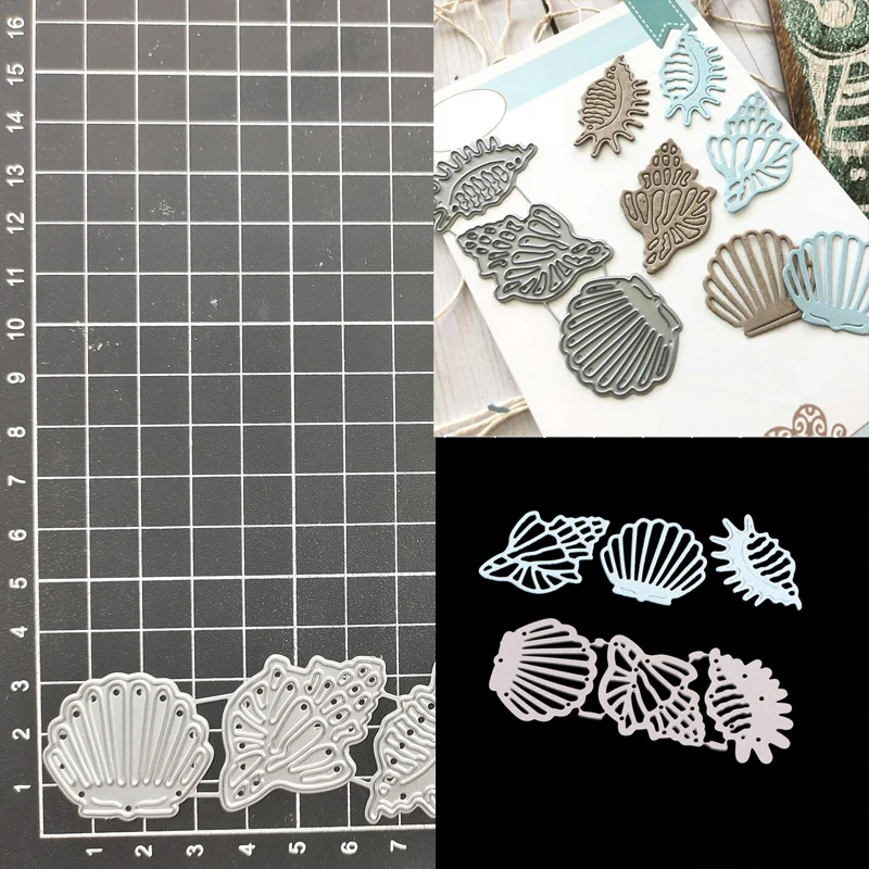 

Shells Element Metal Cutting Dies Stencil Scrapbook Diy Album Stamp Paper Card Embossing Decor Craft Knife Mould