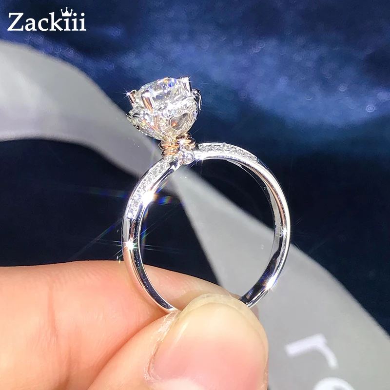 

Женское Обручальное кольцо с бриллиантами, серебро пробы