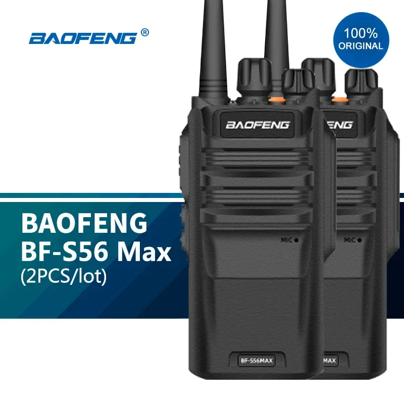 

2pc Walkie Talkie Long Range 10KM BF S56 Max IP67 Waterproof High Power 10W рация Transceiver Portable Baofeng Ham Radio New