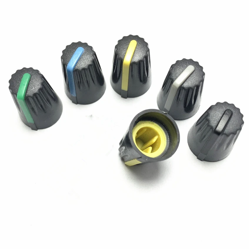 

10PCS 14X20mm Potentiometer Encoder Band Switch Plastic Knob Caps for 6mm Shaft Hole Knob ( D-axis)