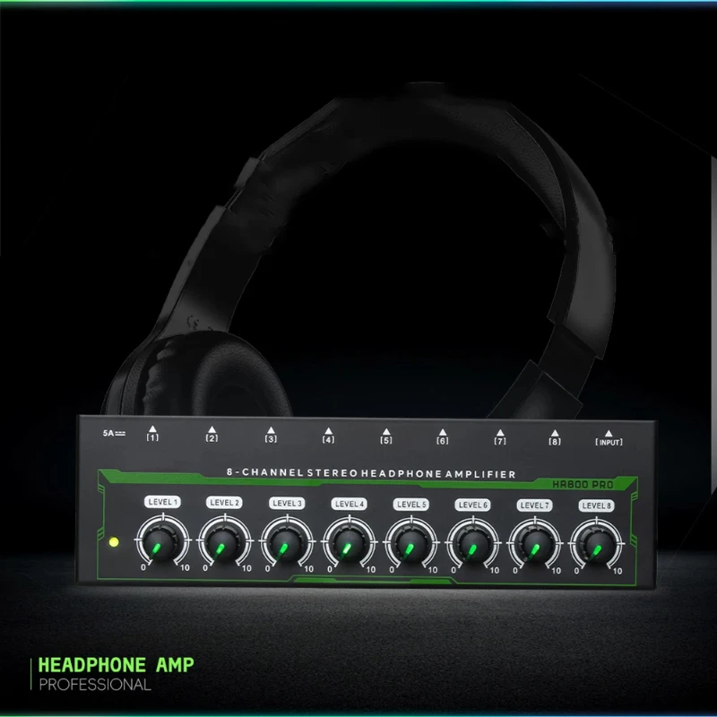 8-канальный мини-портативный стереоусилитель для наушников разветвитель микшер