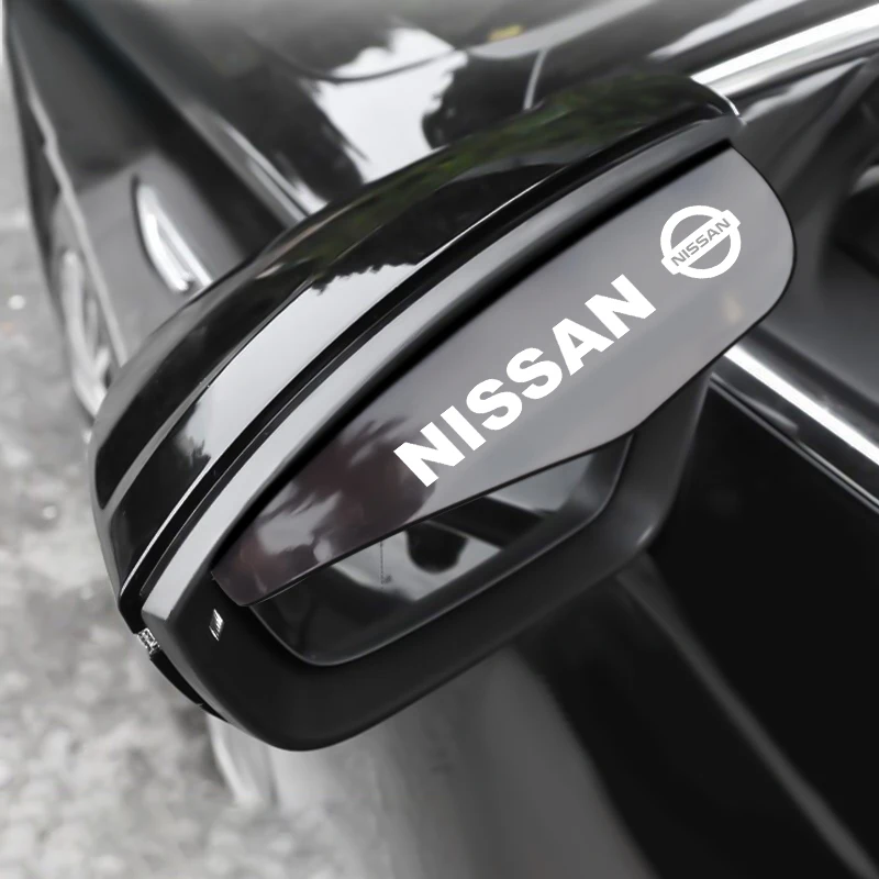 

For Nissan Tiida Teana Skyline Car Black Transparent Rain Eyebrow Stickers PVC Universal Rainproof Eyebrow Stickers Decoration