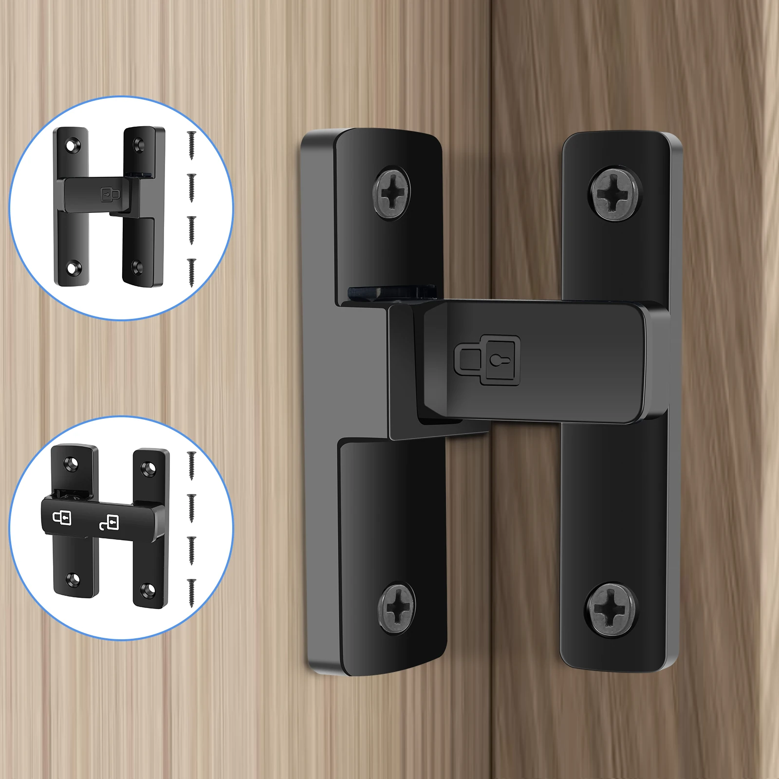 Защелкивающийся замок с поворотом на 90/180 градусов раздвижная/качающаяся дверная