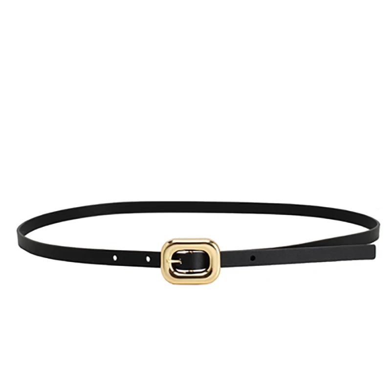 Женский ремень из натуральной воловьей кожи с квадратной пряжкой 1 5 см