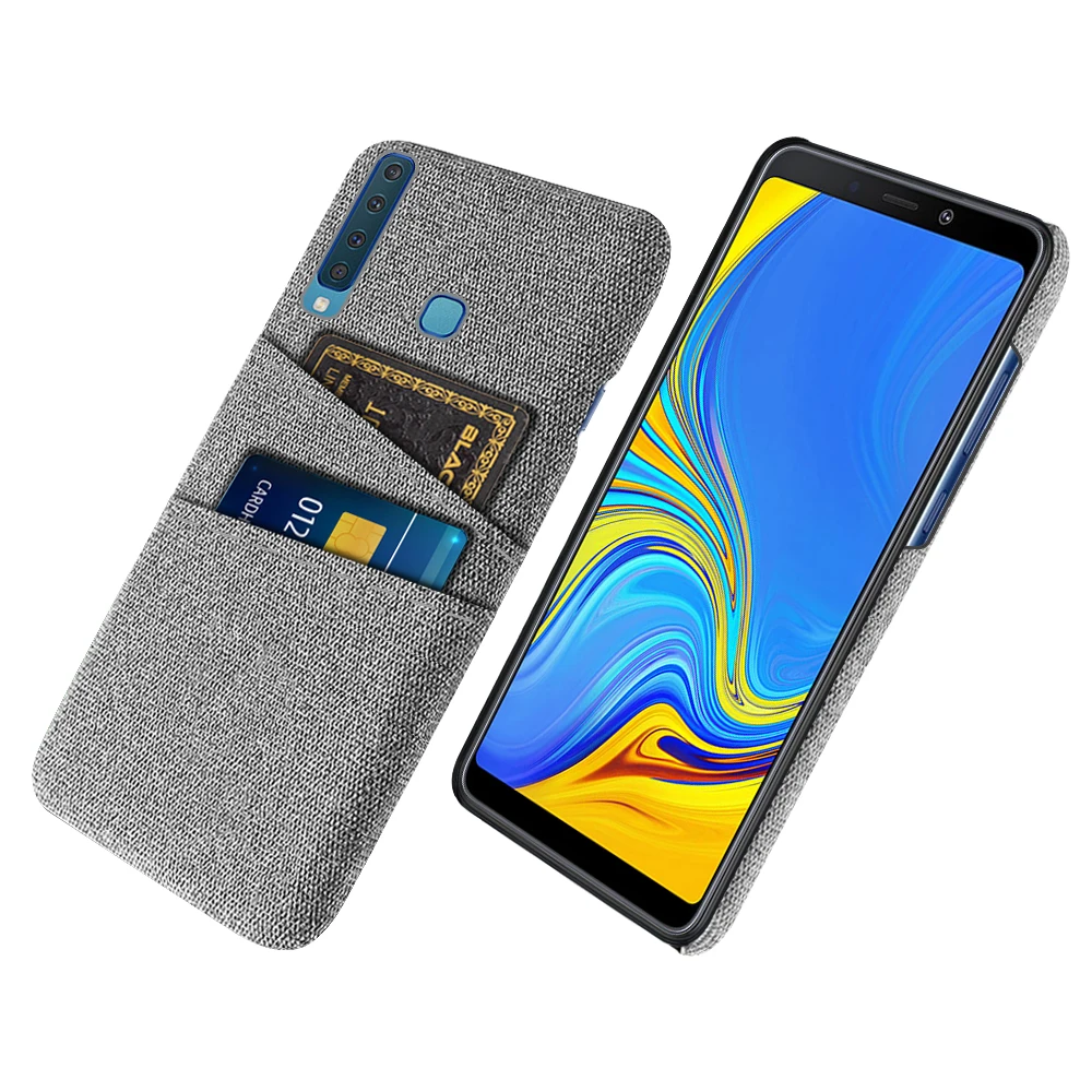 

A9 2018 For Fundas Samsung A9 2018 Case 6.3" Dual Card Fabric Cloth Luxury Cover For Samsung Galaxy A9 2018 9 A A9 A9S A920