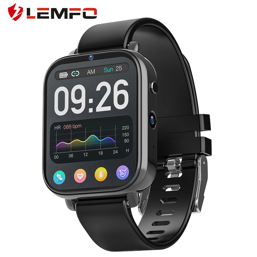 LEMFO Android 9.1 Z20 Smart Watch Men 4G Internet Wifi GPS Bluetooth Video Call Smartwatch Dual Camera Big Memory 850 mAh