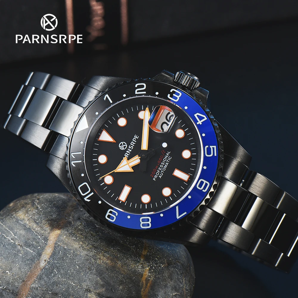 

PARNSRPE Automatic Watch men's NH35A men's Mechanical Watch Sapphire Super C3Luminous Dial Diving Watch 50M