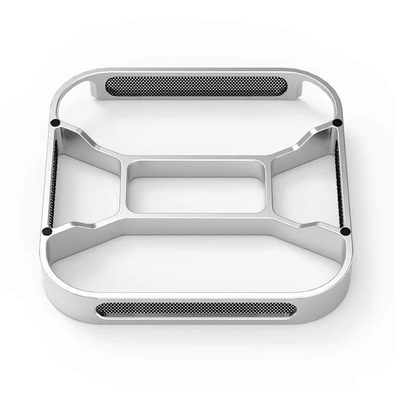 Фото Настольная подставка для Mac mini M4/M4 Pro, компьютерная подставка, пылезащитное основание, кронштейн для рассеивания тепла, охлаждающий держатель из алюминиевого сплава, док-станция №5