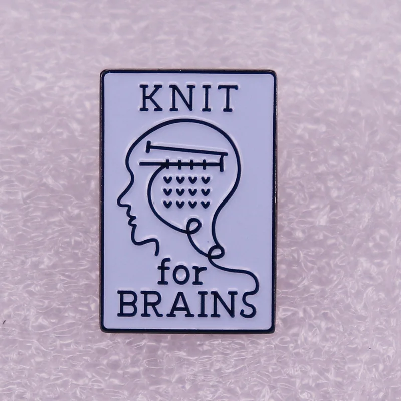 

Craft Enthusiasts Knit for the Brain Television Brooches Badge for Bag Lapel Pin Buckle Jewelry Gift For Friends
