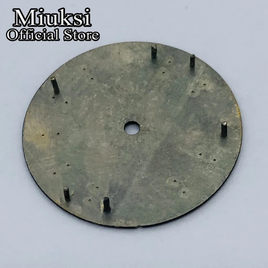 Miuksi 29mm black green yellow red silver orange watch dial luminous fit NH35 NH36 ETA2824 2836 Miyota8215 DG2813 3804 movement