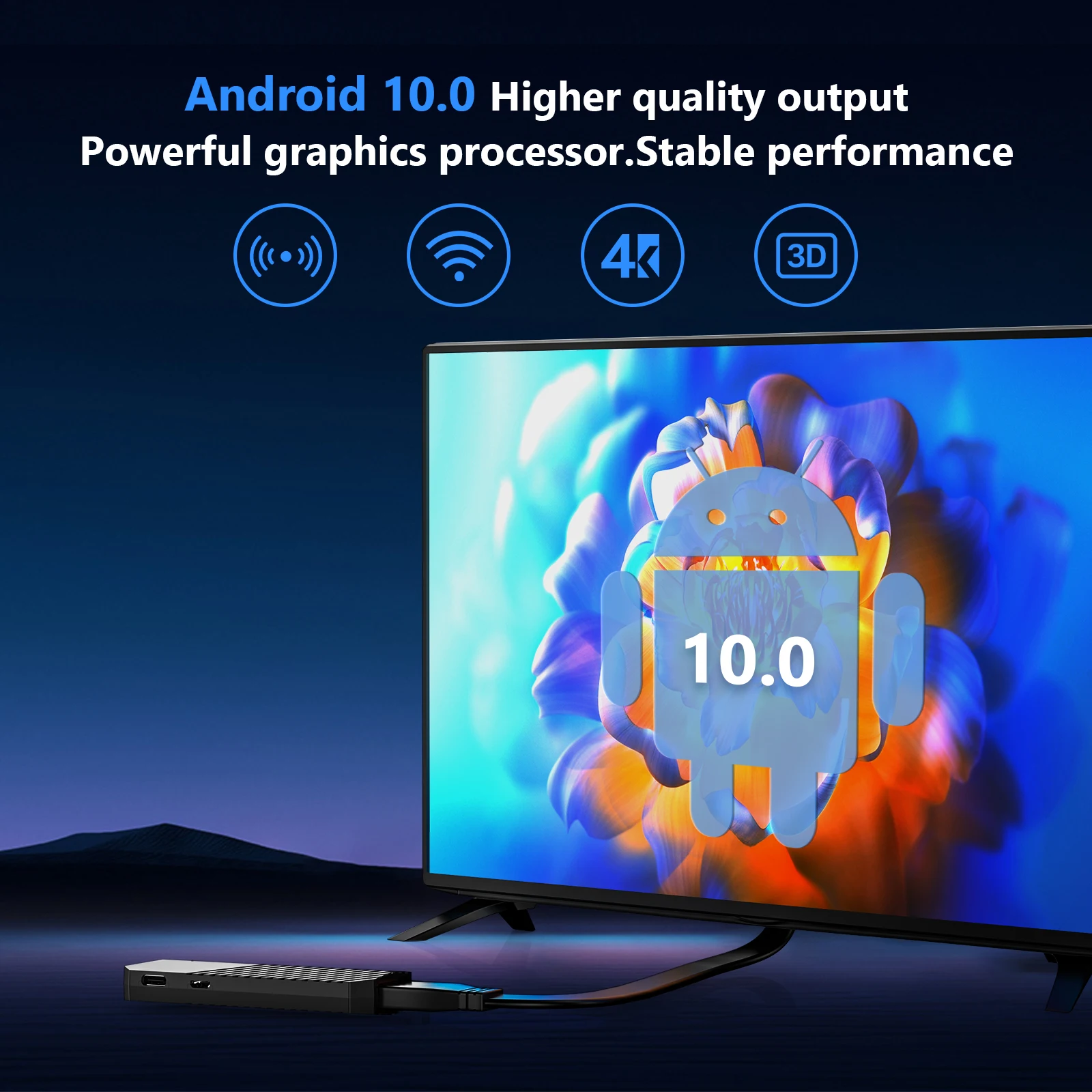 T3MINI Android TV Stick 4K HDR H313 Quad Core 1GB 8GB 2.4G WiFi HDMI Dongle Глобальный стриминговый плеер Портативное устройство для домашнего кинотеатра (art.: 3920dd2853f94) - 3920dd2853f94