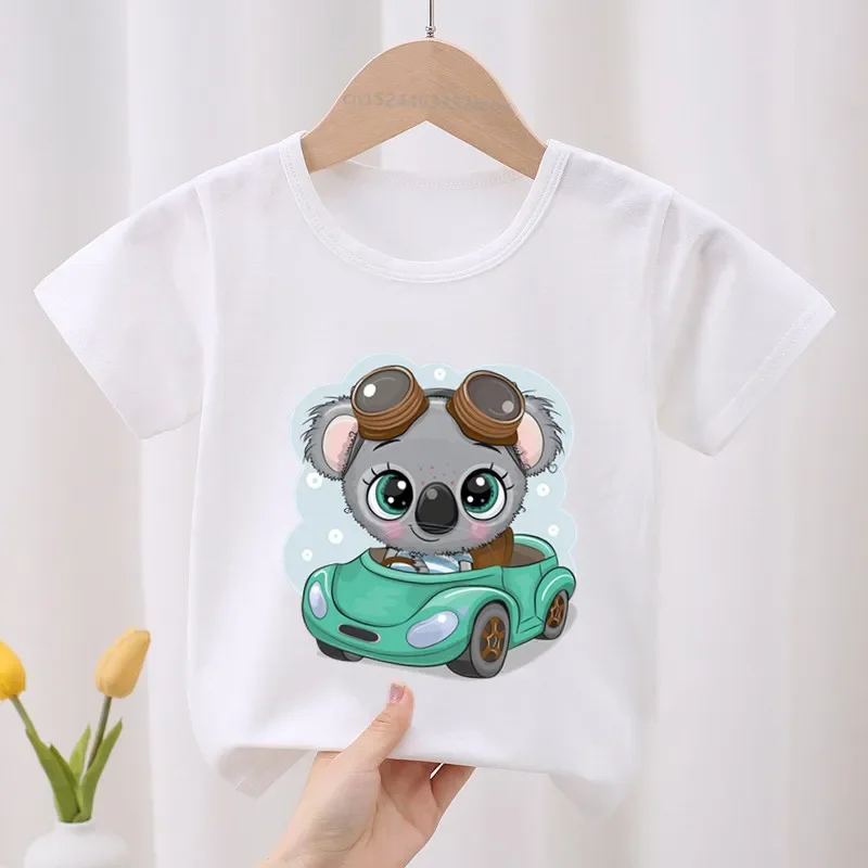 Детская футболка из модала удобная милая детская с мультяшным принтом одежда для