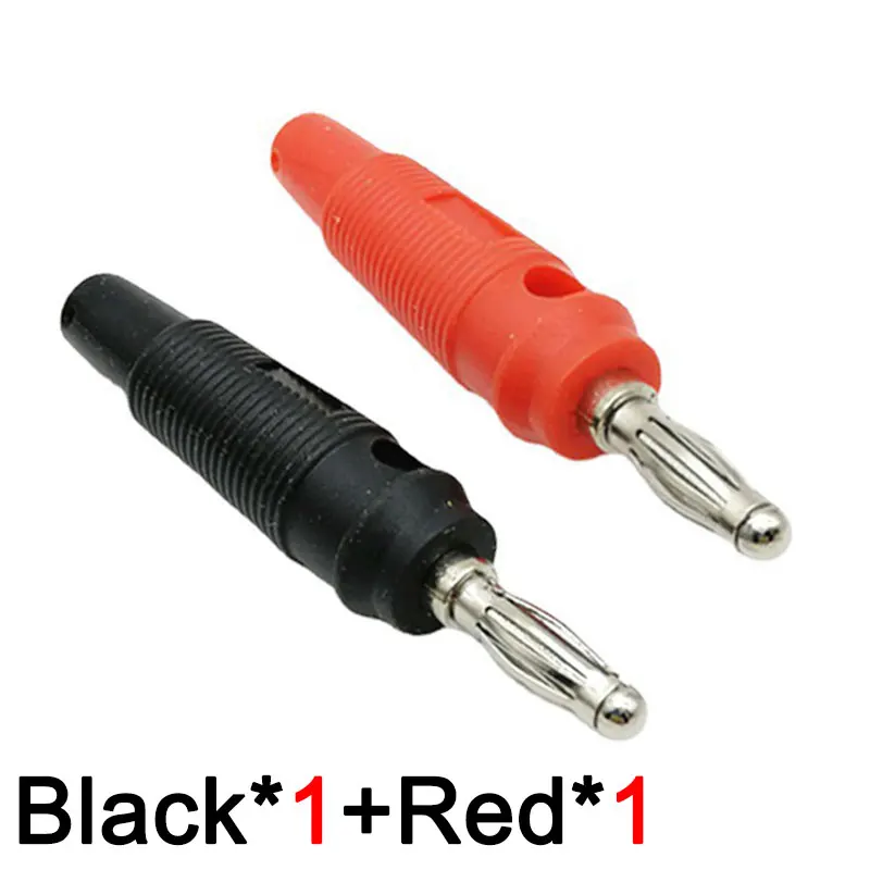 

2 шт. винтовой тип 4 мм штекер типа «банан» штекер штабелируемый разъем адаптер кабеля динамика 4 мм штекеры типа «банан»