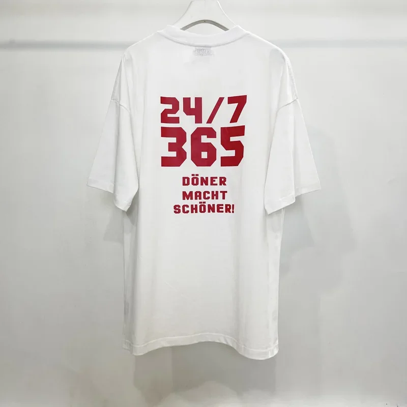 

SFrench Chef Print VTM Short Sleeve 1:1 High Quality Oversized Pure Cotton White T-Shirts