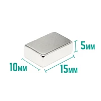 2510203050pcs 15x10x5 block rare earth magnet 15x10 rectangular neodymium magnet 15x10x5mm permanent ndfeb magnets 15105