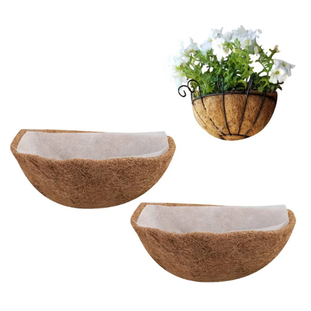 

High quality Coconut Fiber and Non woven Fabric – Our Half Moon Basket Liner Can Handle All Weather Conditions