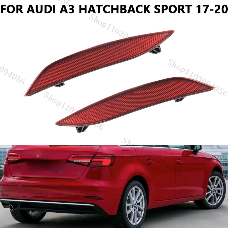 Фото Задний бамперный фонарь-стоп-сигнал для Audi A3 Hatchback Sport 2017-2020, отражатель, сигнальная лампа, аксессуары 8VD945105B №1