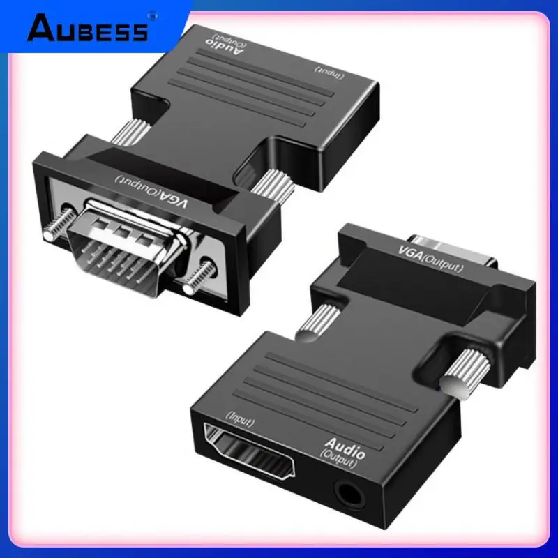 

1080p Hd HDMI-compatible To Vga Adapter For Pc Laptop 1080p HDMI-compatible Adapter Converter Video Audio Converter