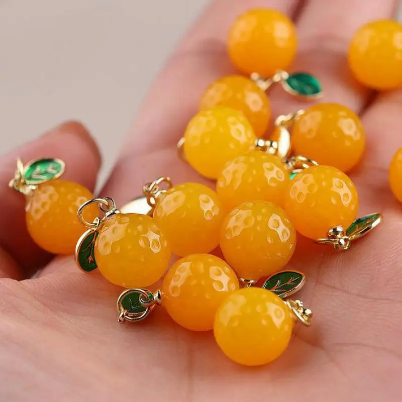 

Natural Yellow Agate Orange Beads For Jewelry Making Diy Bracelet Charms Necklace Pendant Earrings Jewellery Accessories
