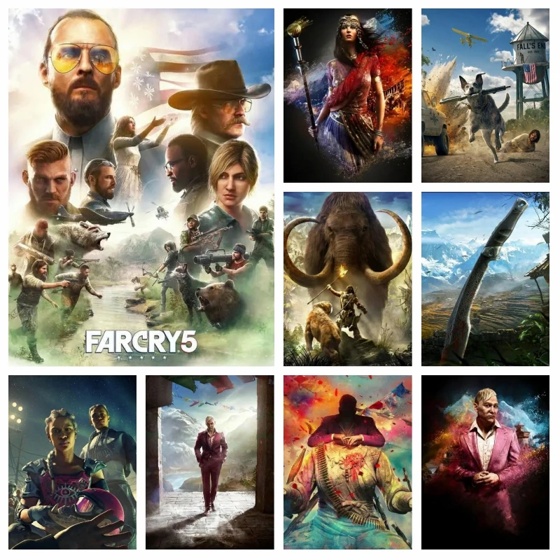 Far Cry 5 New Dawn Full Diamond Painting Shooting Video Game Wall Art Cross Stitch Embroidery Picture Mosaic Craft Home Decor 5D