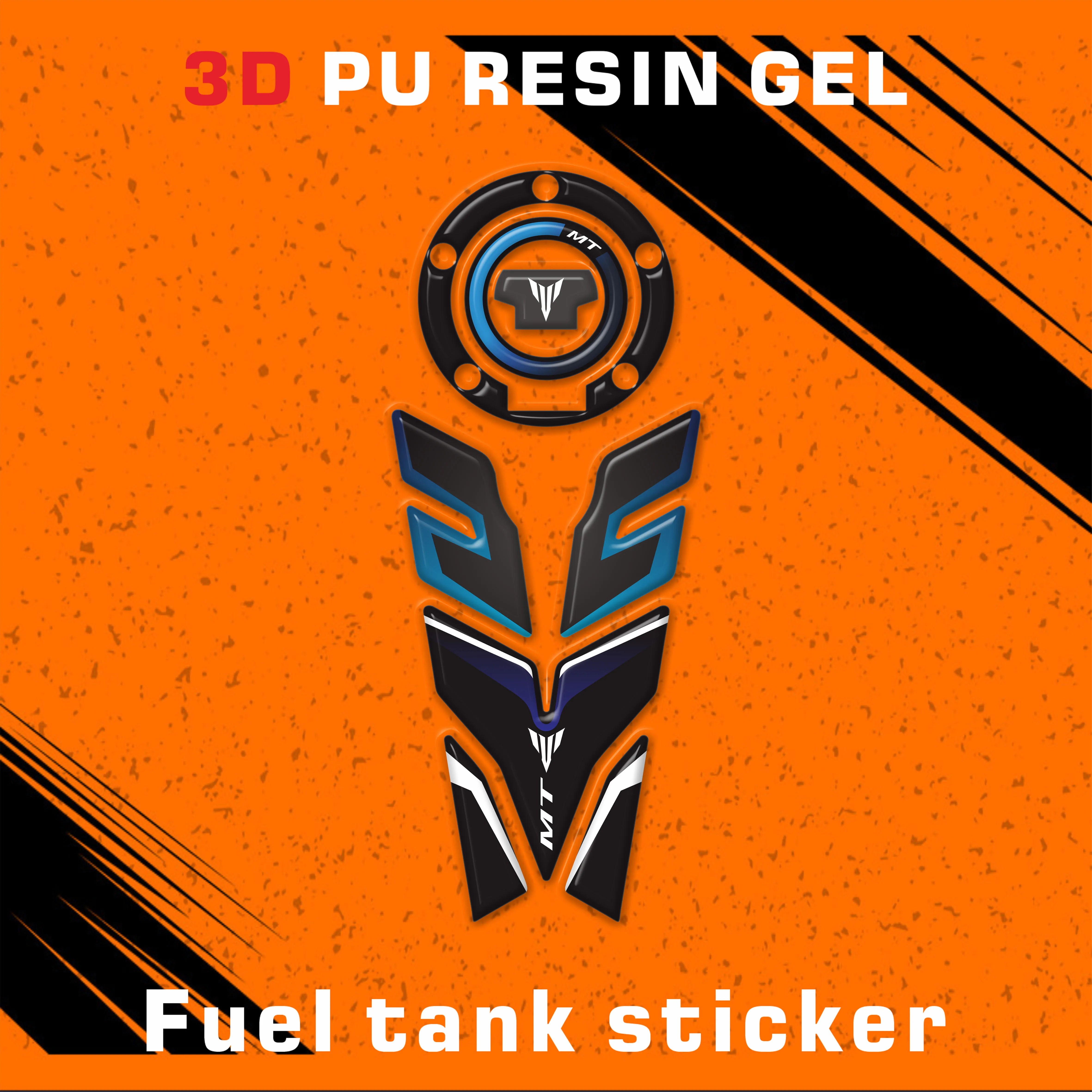 

Motorcycle Gas Fuel Tank Cap Cover Pad Protector Decal 3D Resin Sticker For MT09 MT 09 2014 2023