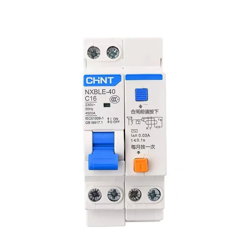 

1P+N DPN DPNL CHINT NXBLE-40 Replace DZ267LE-32 10A 16A 20A 25A 32A 40A Residual Leakage Current Circuit breaker MCB RCBO MCCB