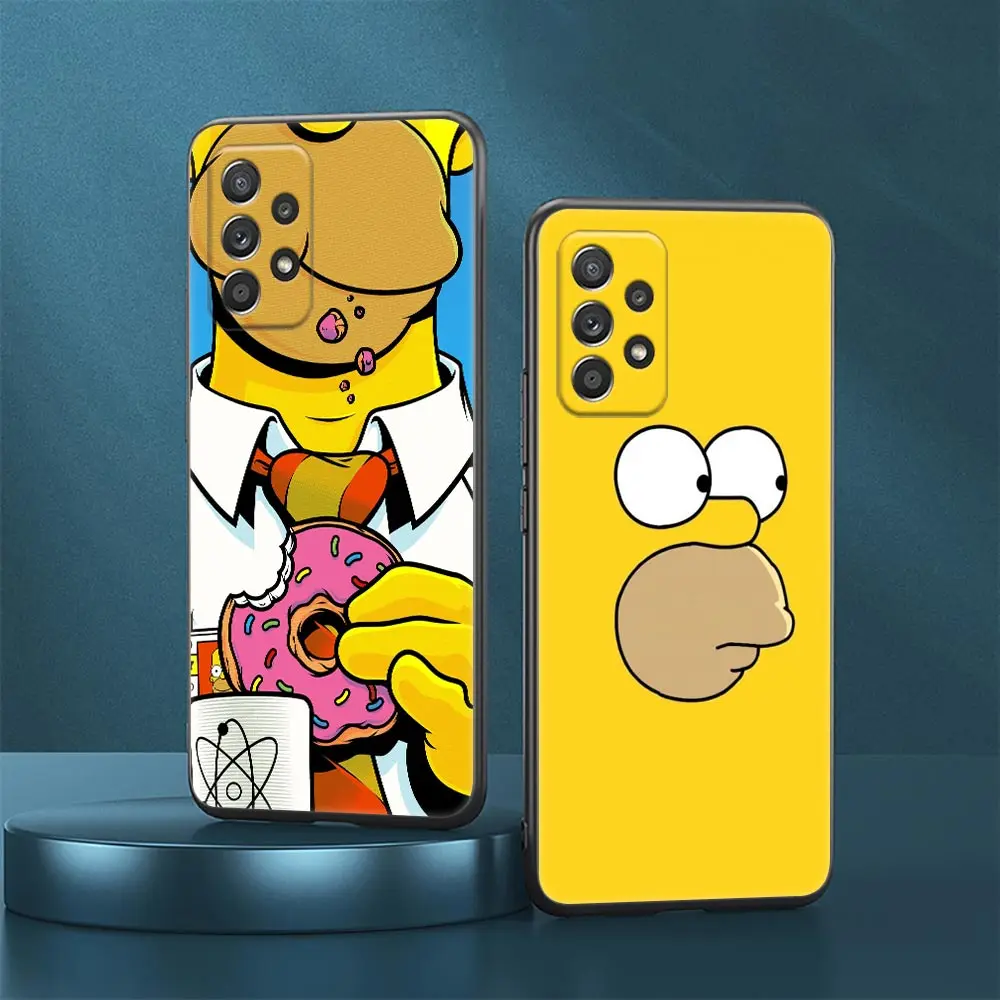 

Cartoon Homer S-Simpson-Familys Case For Samsung Galaxy A23 5G Cases A13 4G A24 A23 A12 A14 A21s A22 A01 A02 A03 A04S Soft Cover