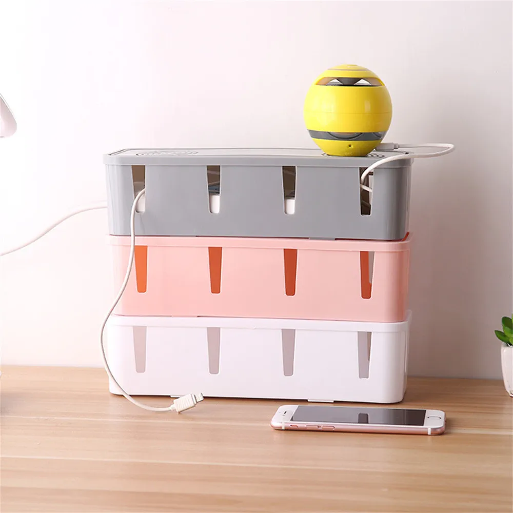 Cable Storage Box Anti Dust Charger Socket Organizer Power Strip Wire Case Network Line Storage Bin Charger Wire Management images - 6