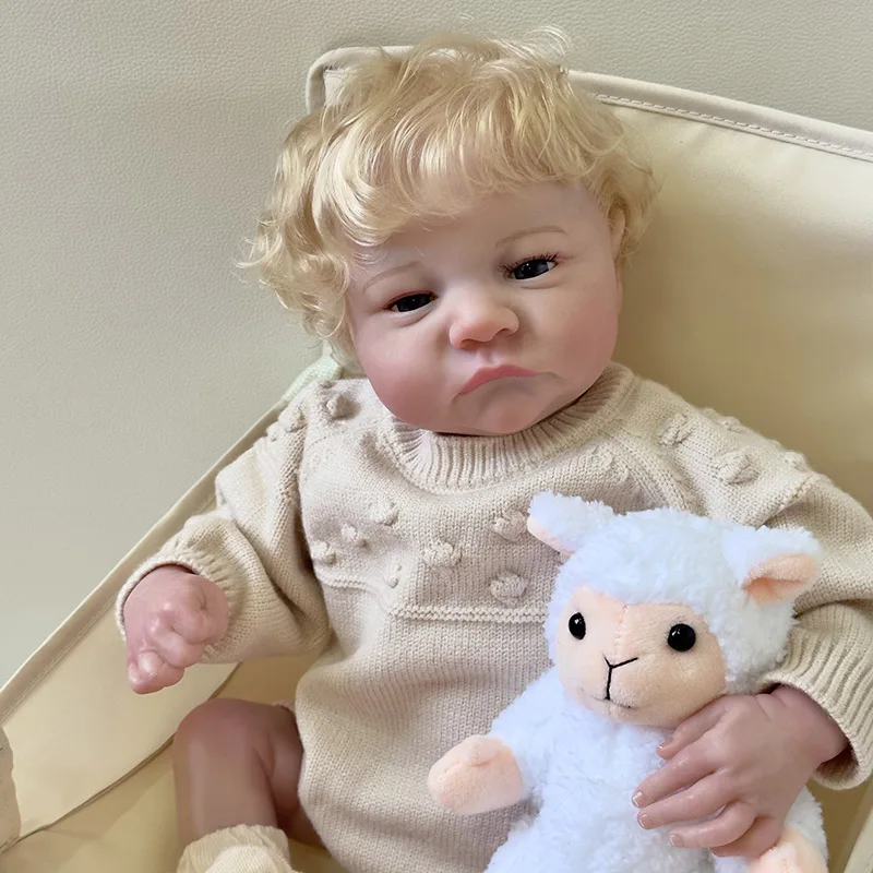 Кукла реборн из натуральных волос Levi 19 дюймов мягкое тело для новорожденных 3D