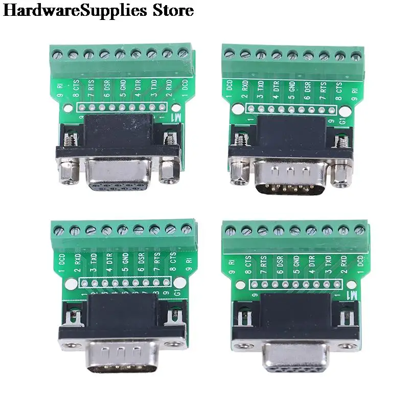 

1Pc D-SUB 9 Pin Solderless Connectors DB9 RS232 Serial To Terminal Adapter