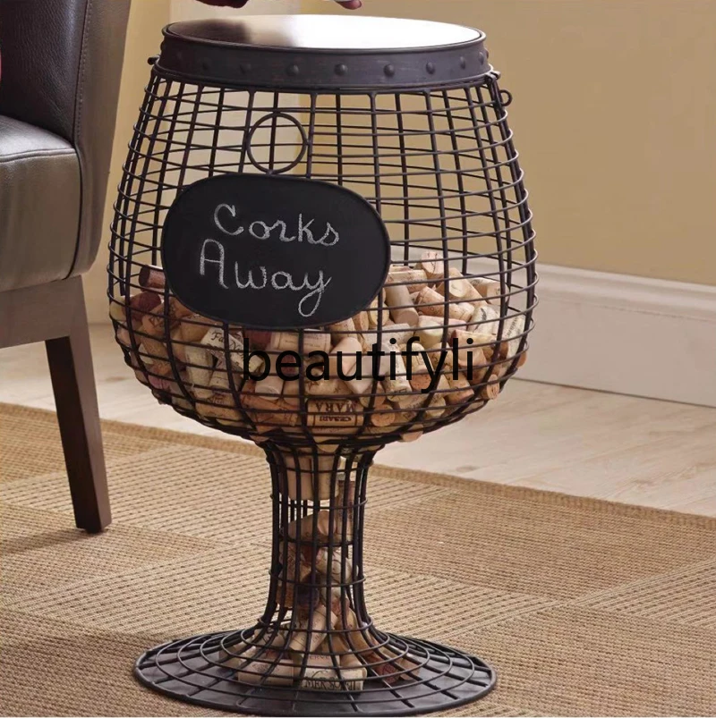 Креативный металлический кованый железный высокий красный бокал для вина