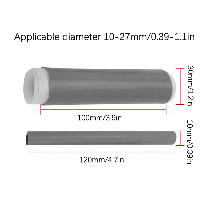 

Самоусадочная втулка для ручки из силикона серого цвета