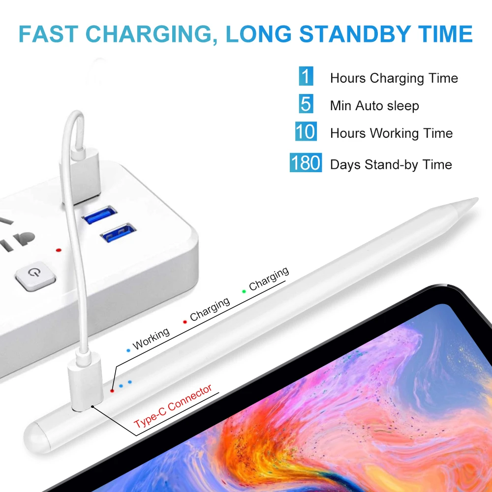 Стилус Apple Pencil 2 и 1 для ipad 2022 2021 2020 2019 Air 5