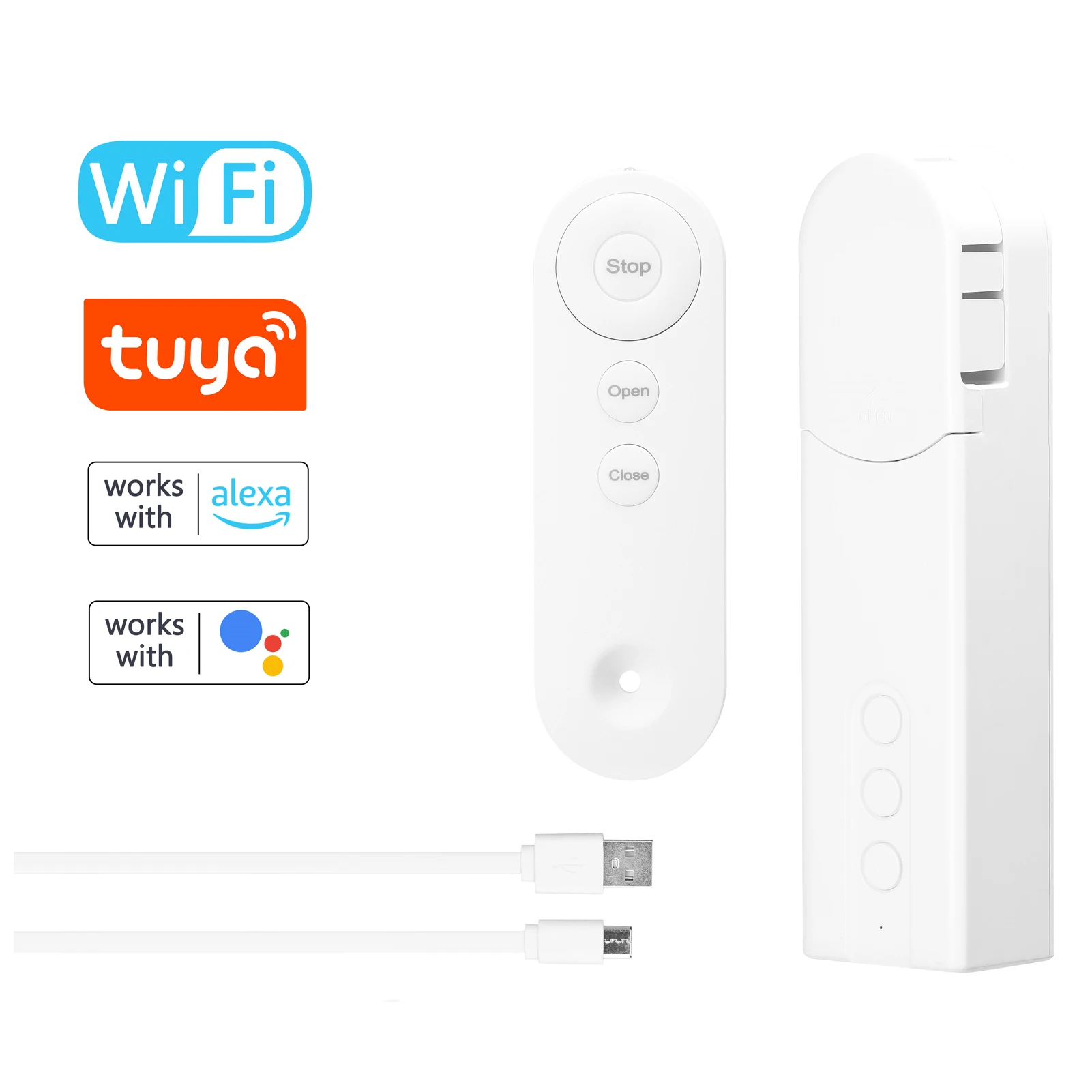 

Intelligent Pull Bead Curtain Motor Electric Roller Blinds Driver Automatic Opener No Wiring Support APP Remote Control Timer