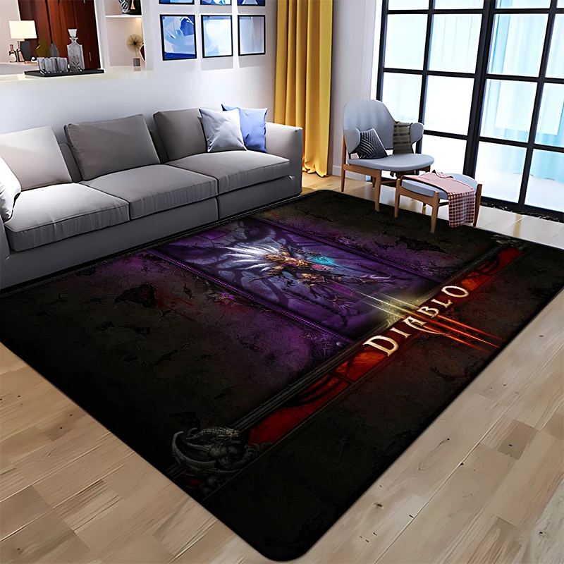 

Hot Diablo Art Printed Carpet for Living Room Large Area Rug Black Soft Home Decoration Mats Dropshipping Tapis De Chambre Tapis