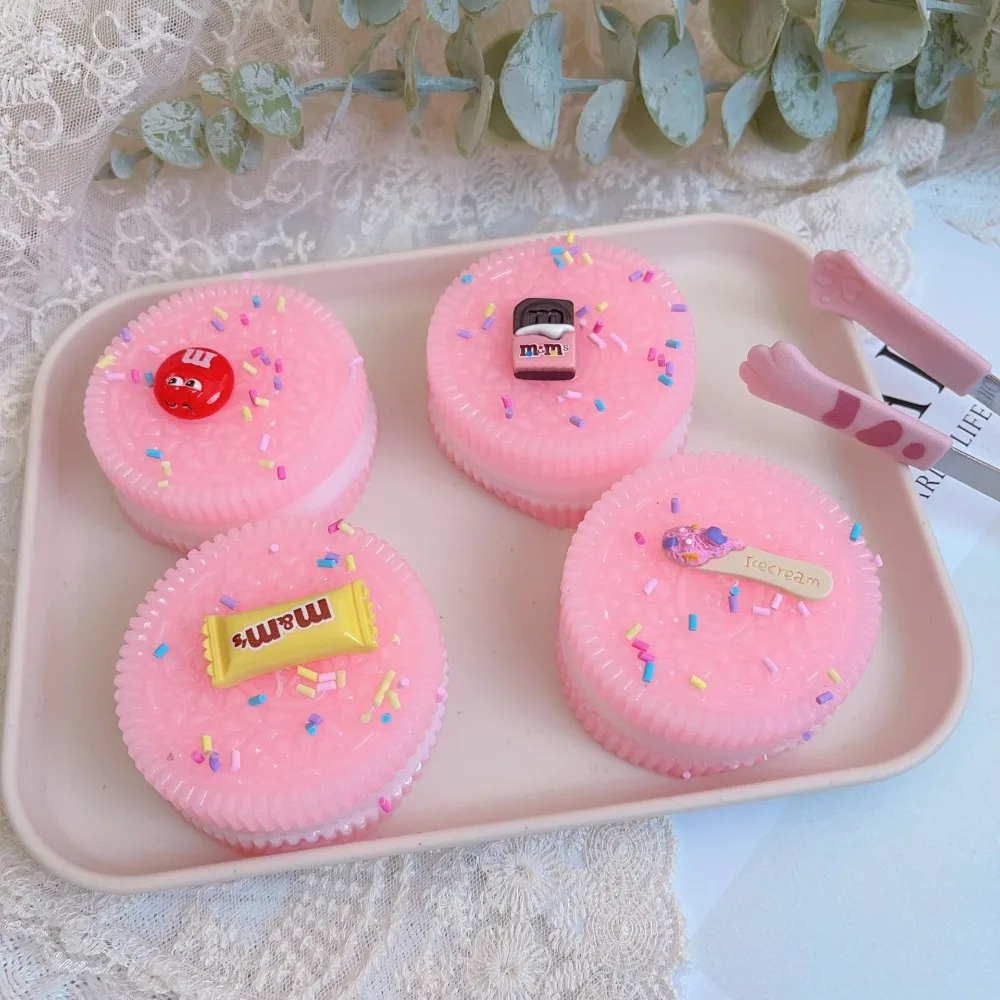 Big Oreo Biscuit Pinching Toy Mochi Taba Food Play Игрушка для снятия стресса TPR с медленным отскоком M