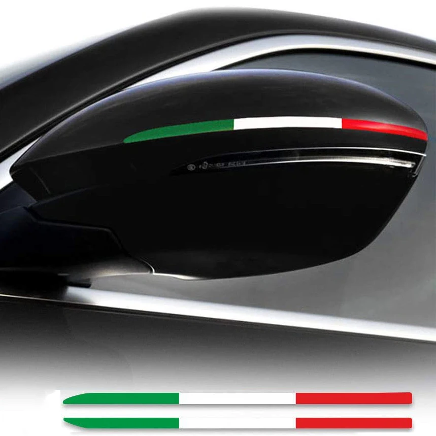 

Tricolor Car Rearview Mirror Decoration Garland Sticker For Alfa Romeo Giulia Stelvio 147 159 Giulietta Modification Accessories