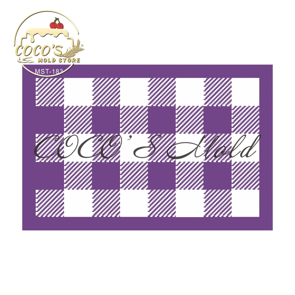 

Striped Checkered Cake Decorating Mesh Stencil Dessert Lace Border Fabric Template DIY Drawing Tools Pastry Bakeware Accessories
