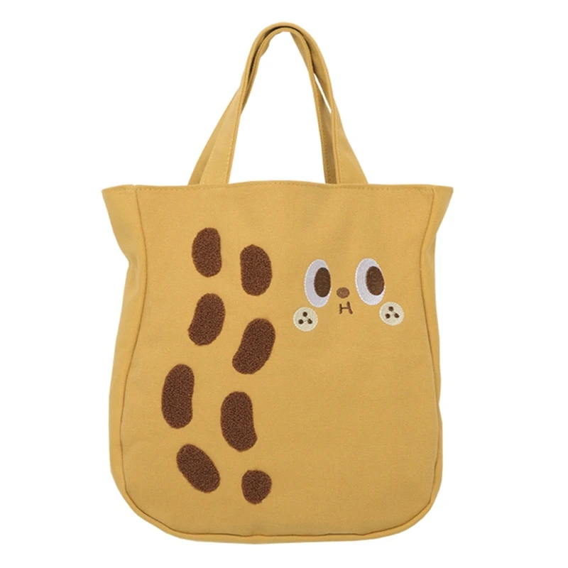 

Casual Tote Bag Women's Handbags Shoulder Bags Messenger Bag New Portable Canvas Bag Exquisite Embroidery Peanut Bags