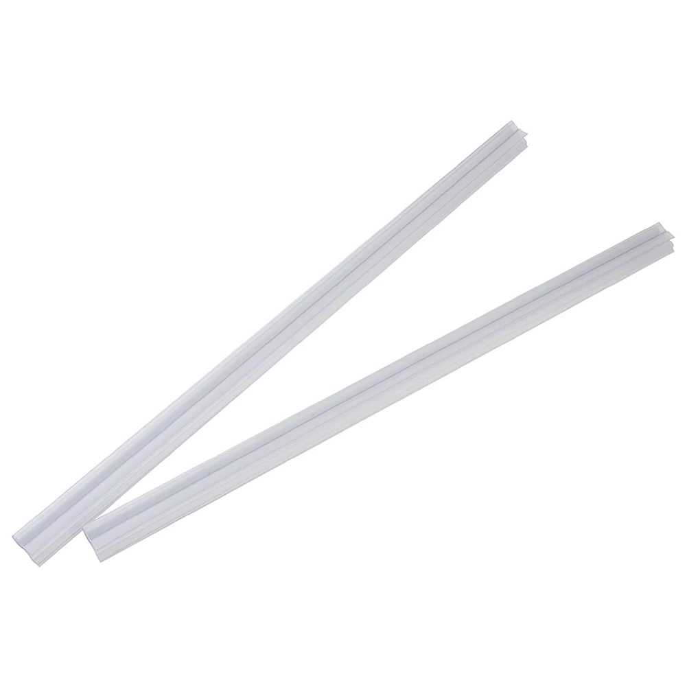

2pcs Multi Size Sealing Strip Rubber Strip Glass Washer Shower Door Strip PVC Material Glass Door Bottom Seam Bathroom No Noise