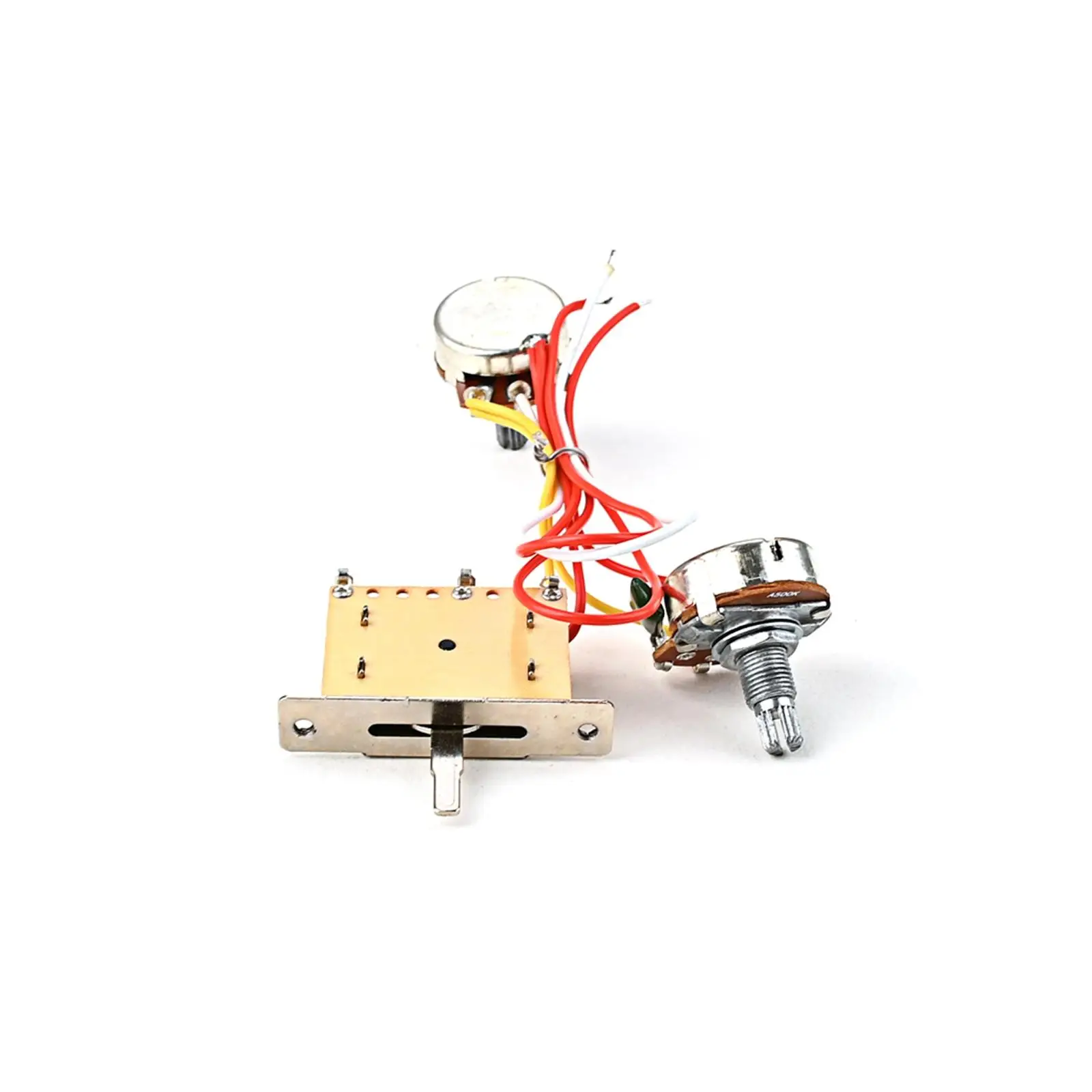 

Electric Guitar Potentiometer Durable Amp Volume 1 Volume/1 Tones Prewired 1T1V 500K Pots Volume Tones Jacks for Replacement