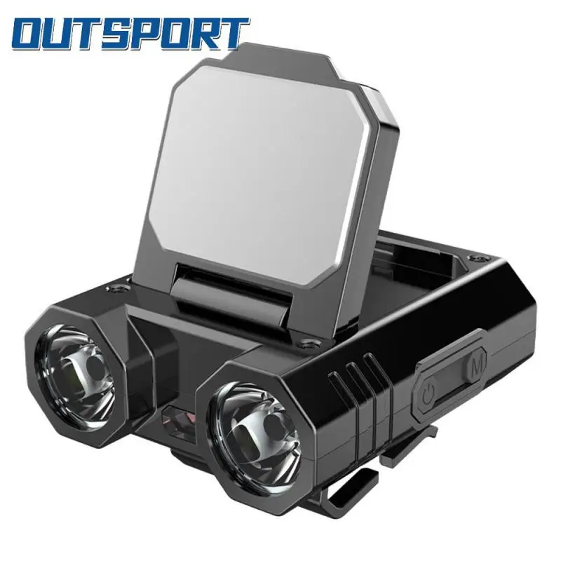 

Red Blue Adjustable Warning Lights Mini Headlights Fishing Multi-function Camping Lantern Outdoors Blaze Headlight Abs