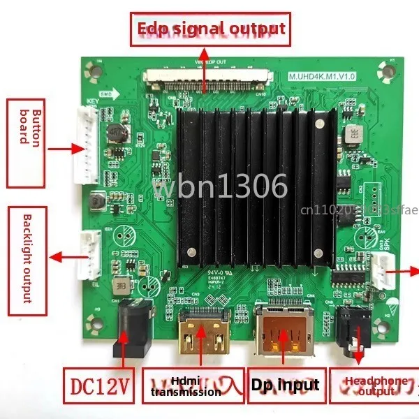 Фото Плата-адаптер HDMI/DP для V-by-One/EDP/VBO 4K поддерживает 4K60HZ/мультисовместимость с разными разрешениями. №3