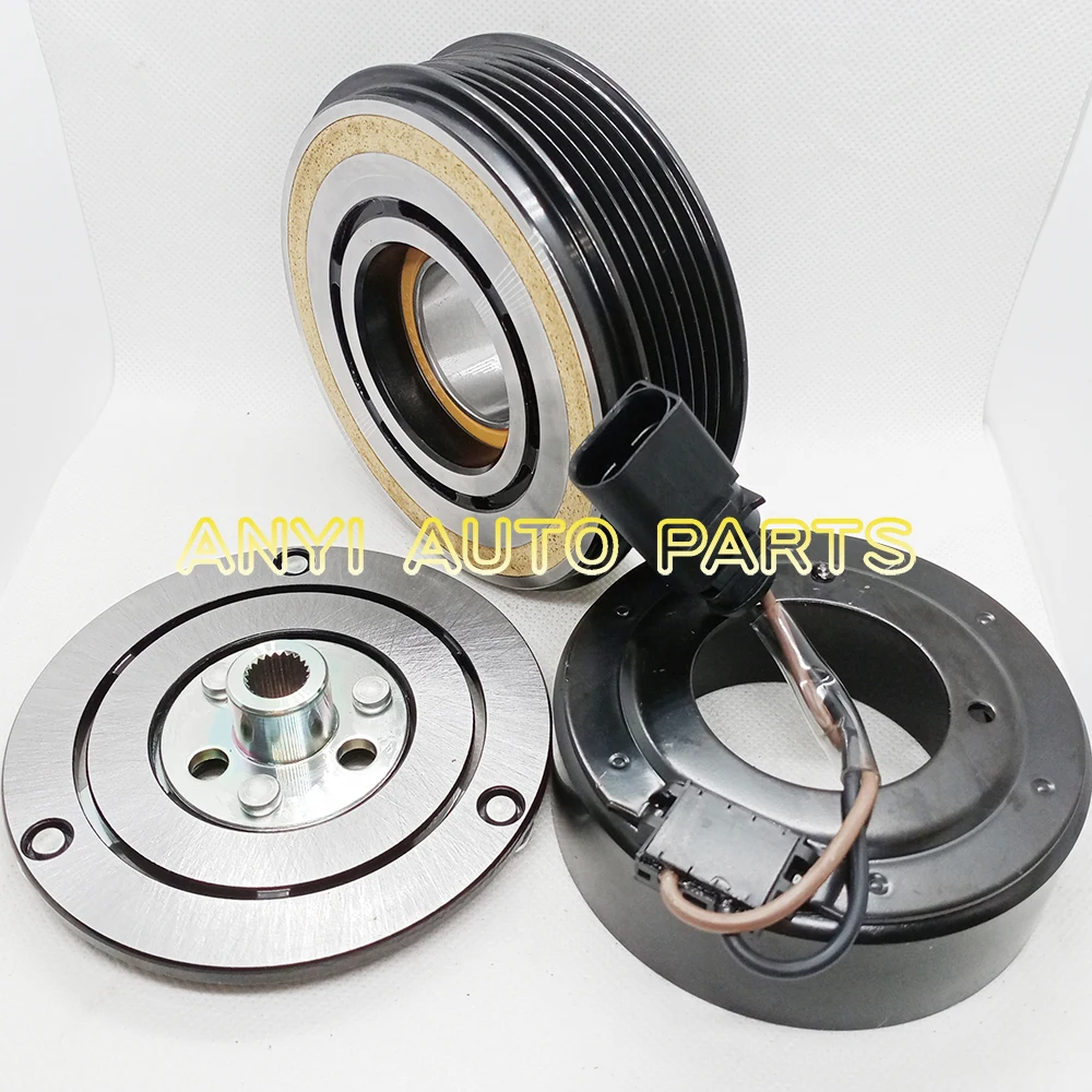 Фото Сцепление в сборе CA869 SANDEN SD6V12 6PK для VW FOX/GOL G4/POLO SKODA FABIA/ROOMSTER 6RF820803C / 6R0820803B / 5U0820803F №1