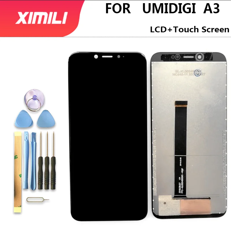 5,5 'для UMI Umidigi A3 ЖК-дисплей и фото детали для ремонта + инструменты для UMI UMIDIGI A3 LCD + инструменты