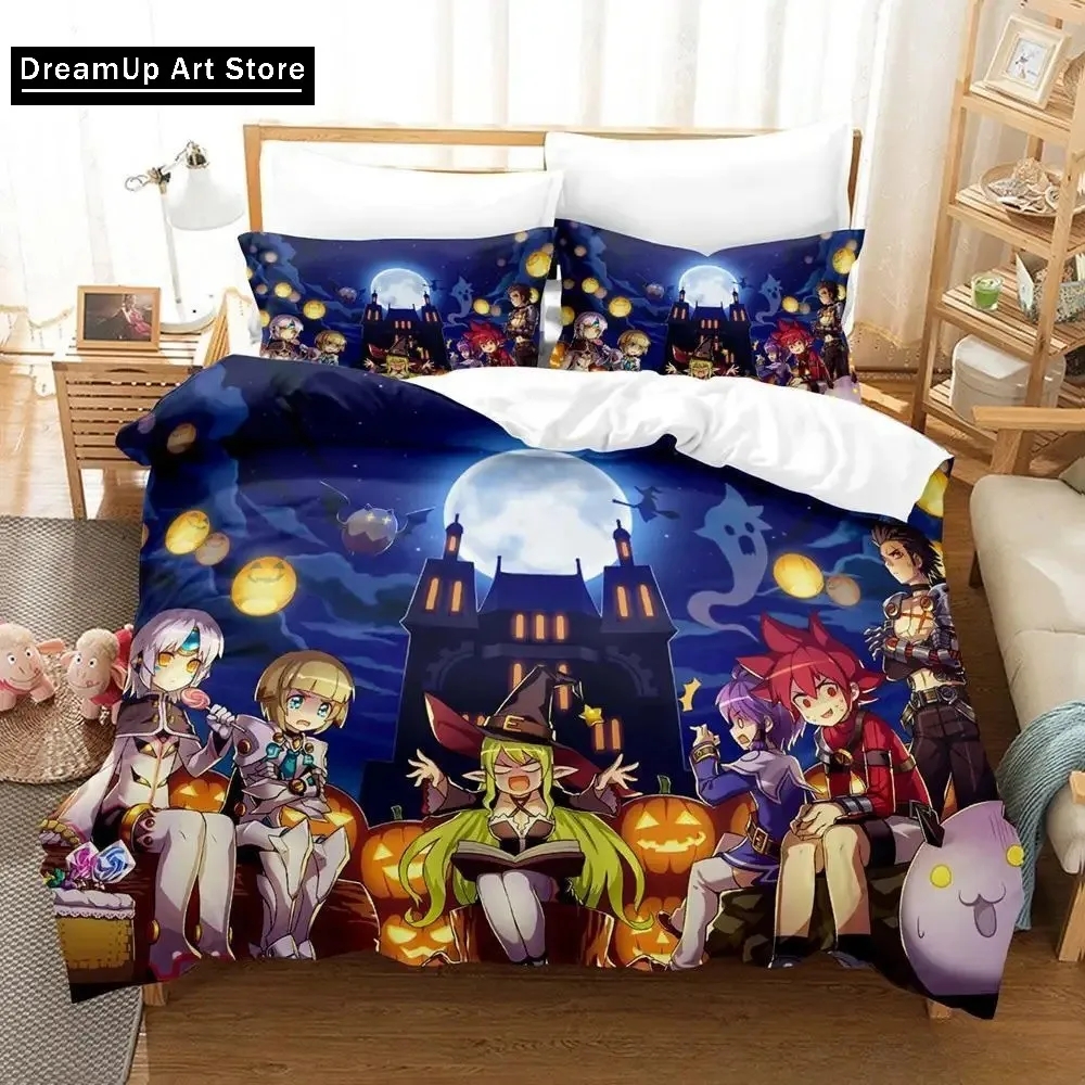 3D принт аниме игра Elsword комплект постельного белья милый пододеяльник покрывало