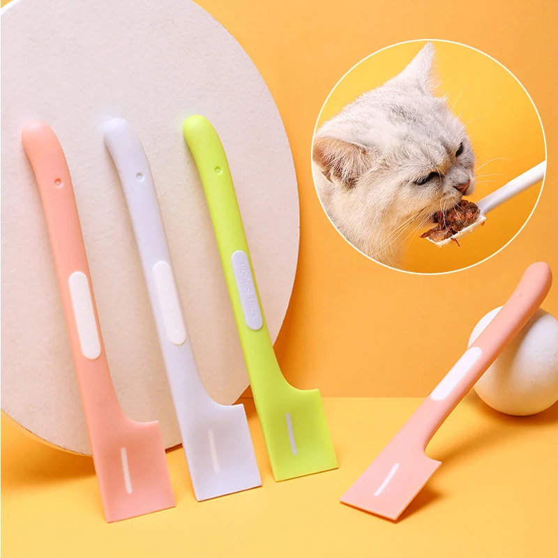 

Cat Canning Spoon Pet Universal Wet Food Pet Feed Stir Long Handle Spoon Can Open Lid Pet Can Spoon Pet Accessories
