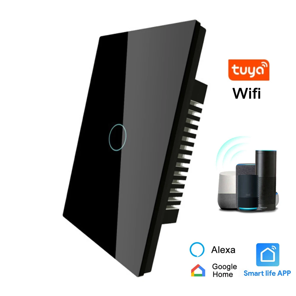 

light switch Wifi Smart tuya app Alexa remote control support neutral wire Install o neutral wire Install 110-240V touch switch